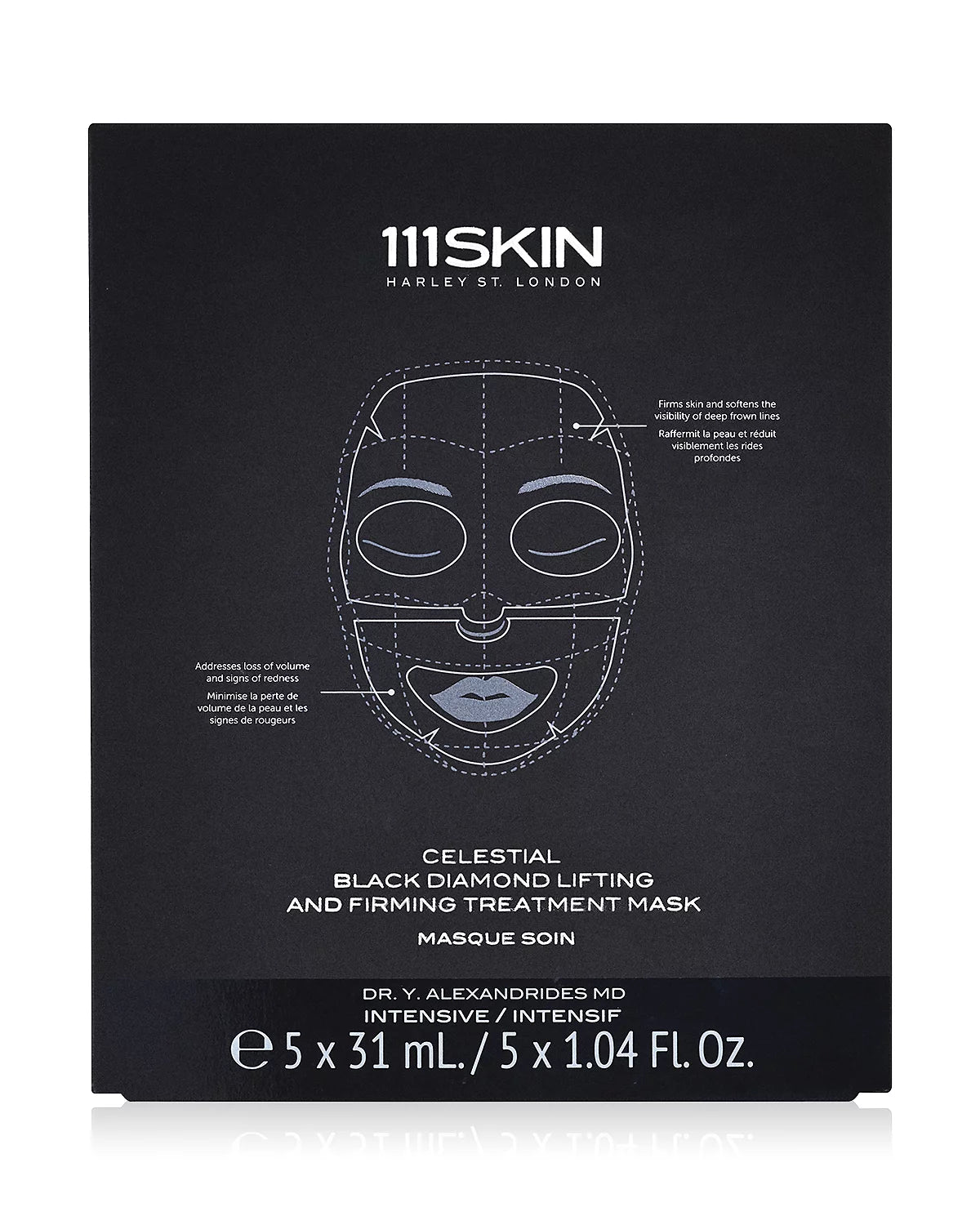 111Skin Celestial Black Diamond Lifting & Firming Face Sheet Mask, Pack of 5