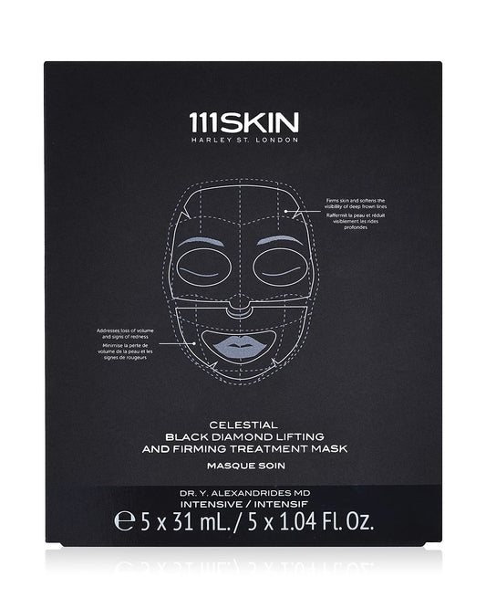 111Skin Celestial Black Diamond Lifting & Firming Face Sheet Mask, Pack of 5