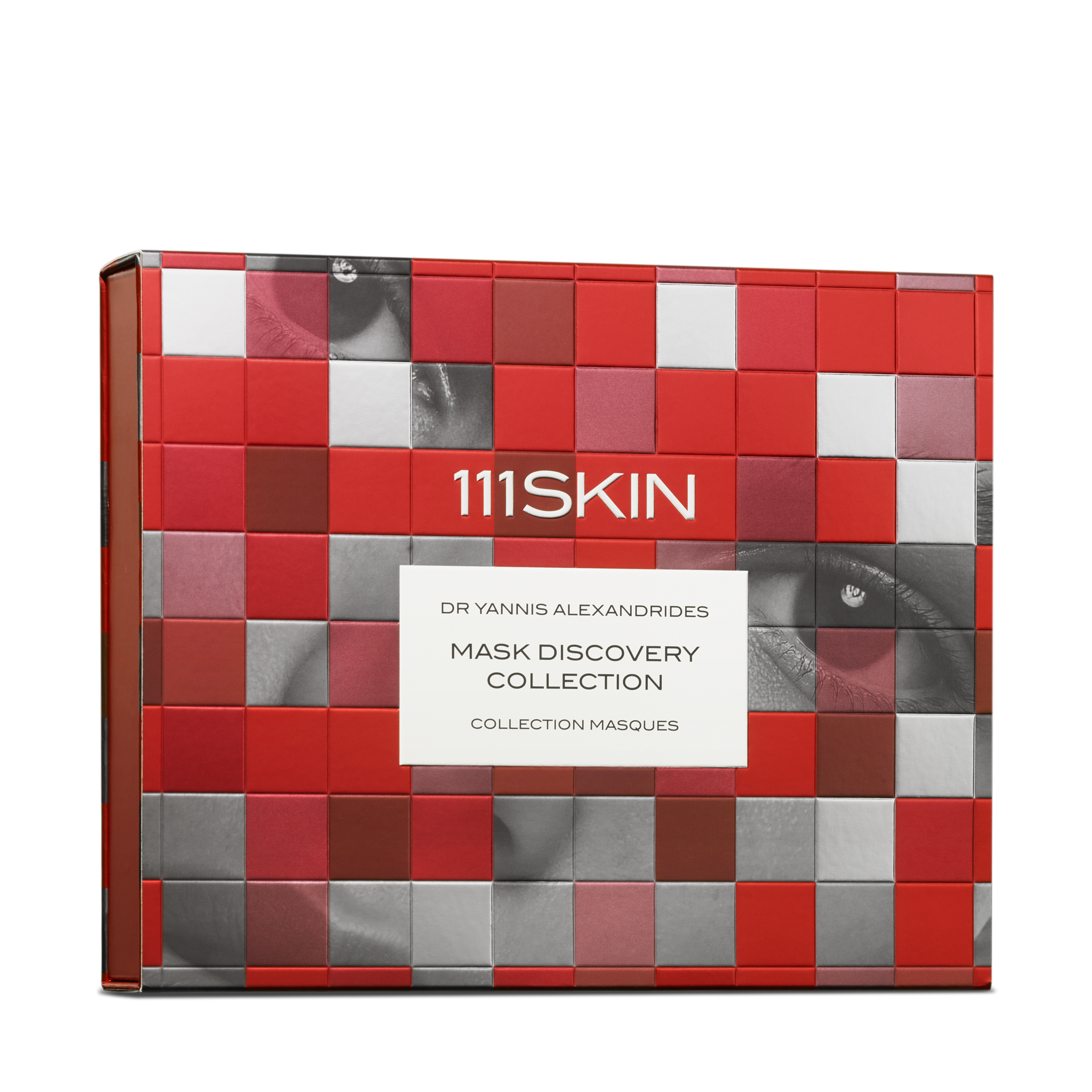 111SKIN Mask Discovery Collection in its red and silver checked gift box