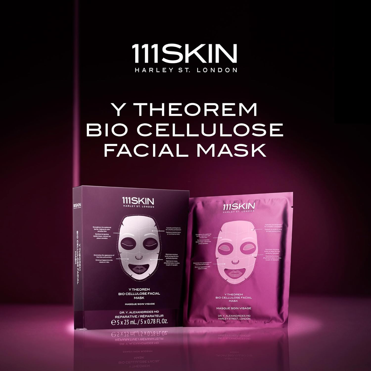 Y Theorem Bio Cellulose Face Mask, Pack of 5