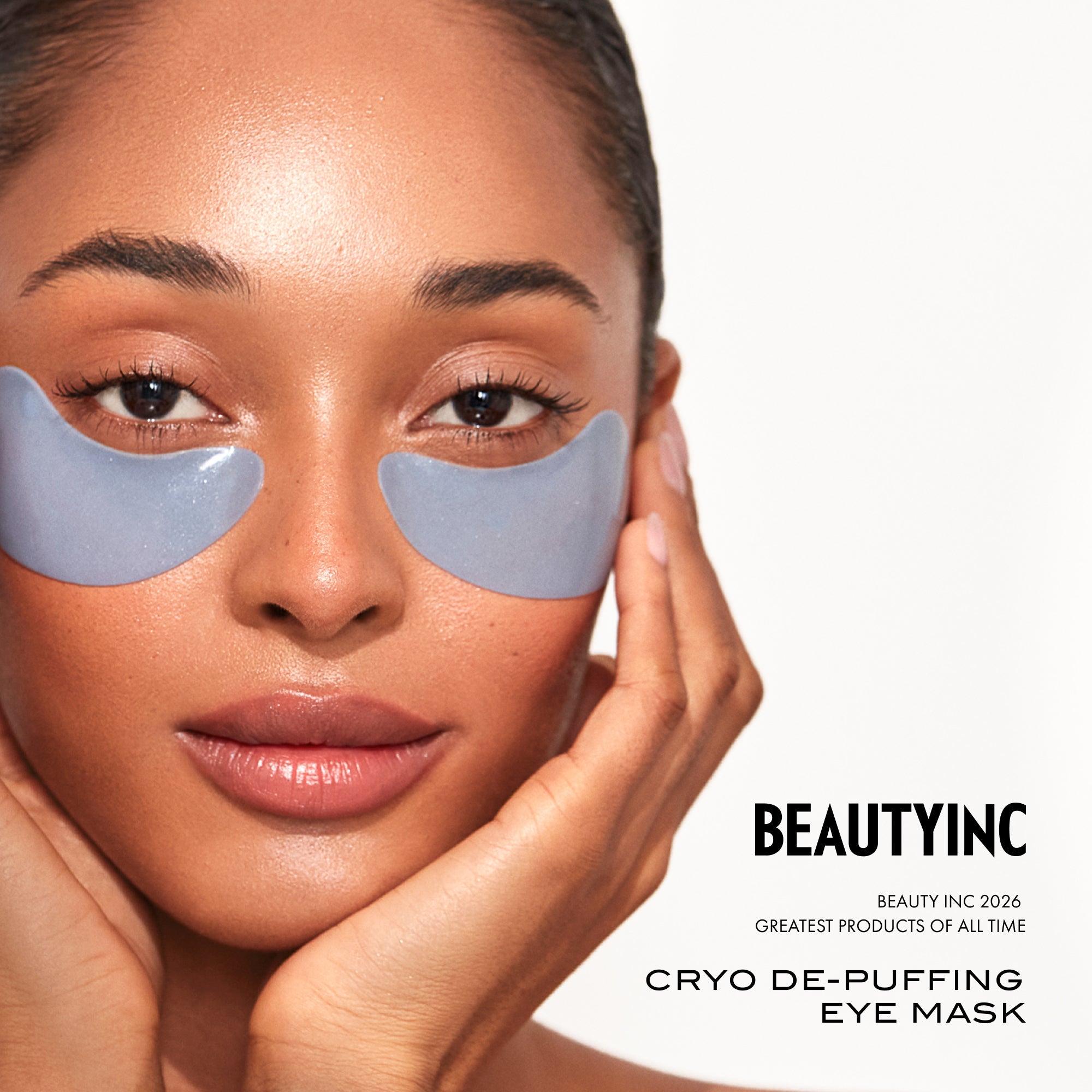 Model wearing the 111SKIN Cryo De-Puffing Eye Mask