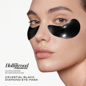 Model wearing the 111SKIN Celestial Black Diamond Eye Mask