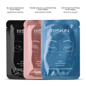 The Jetsetter key benefits: Black Diamond Eye Mask smooths and tightens, Rose Gold Illuminating Eye Mask adds glow, Cryo De-Puffing Eye Mask de-puffs and sculpts
