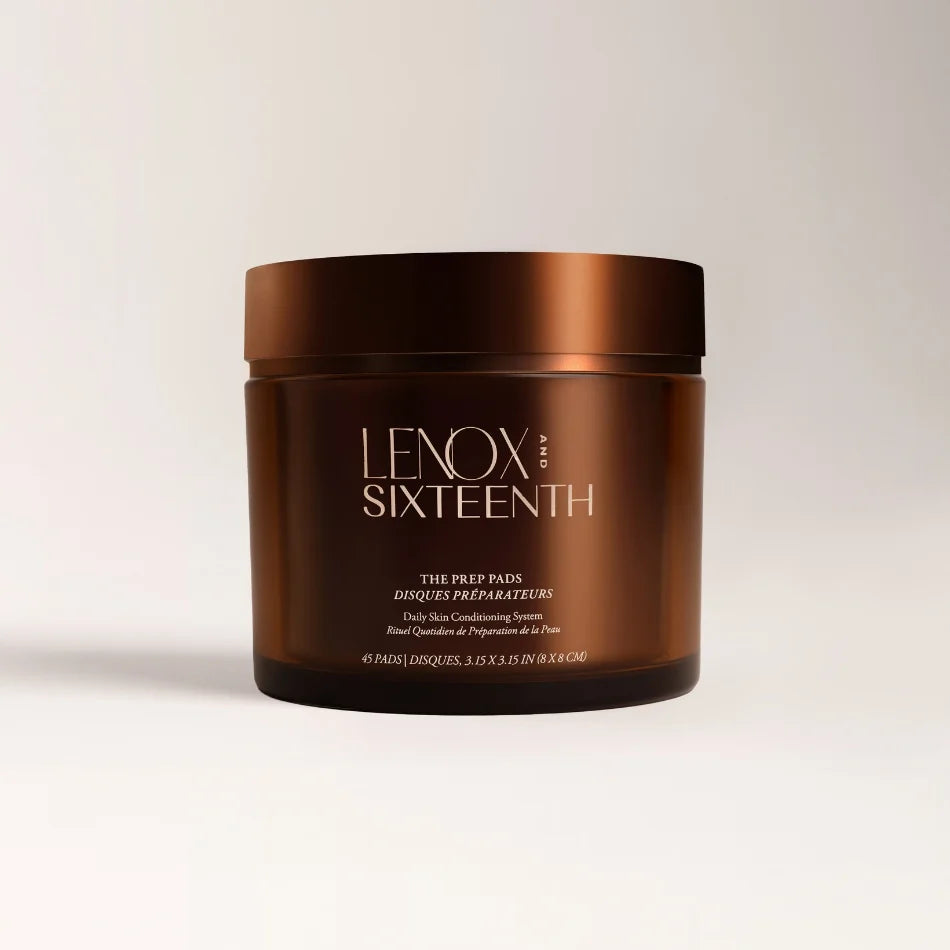 Lenox and Sixteenth The Prep Pads jar, 45-count daily skin conditioning system