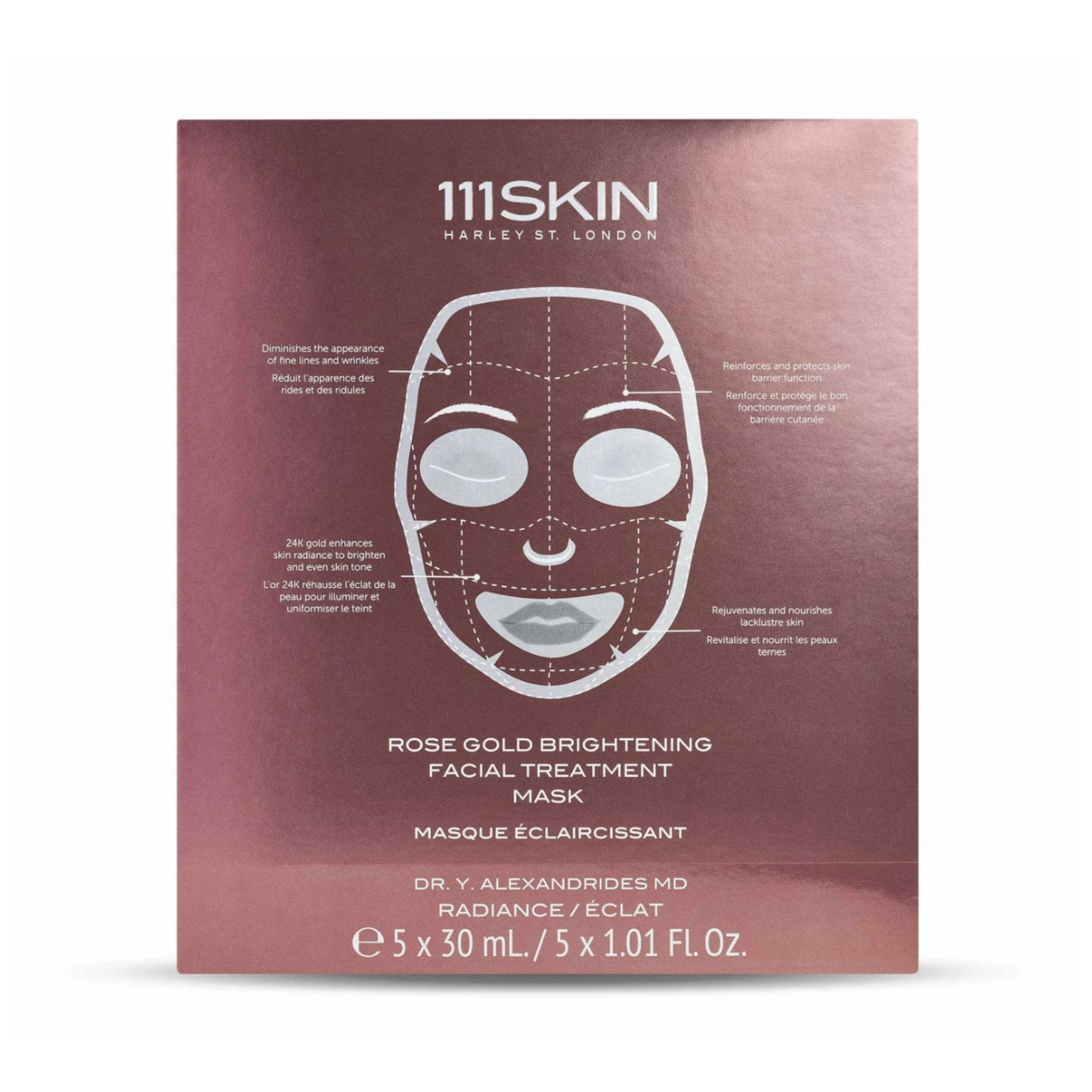 Rose Gold Facial Treatment Mask: Brightening Sheet Mask